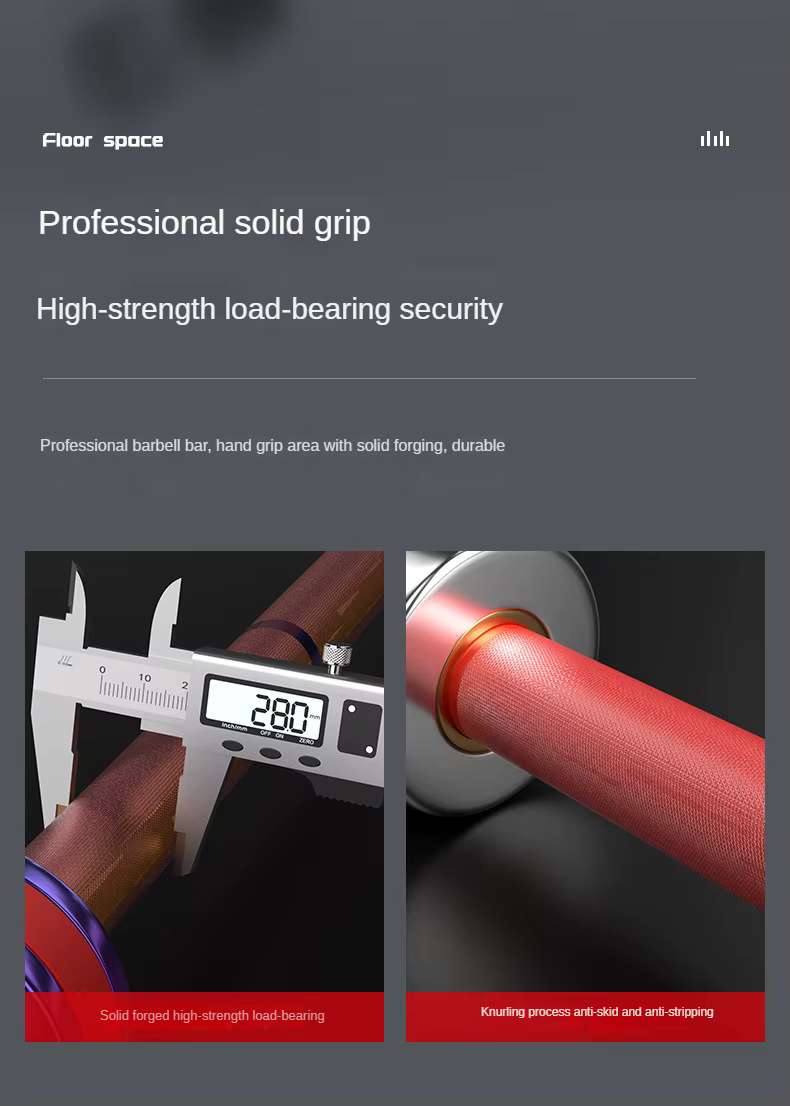 Commercial Chrome 14kg Bearing Curl Bar detail 5